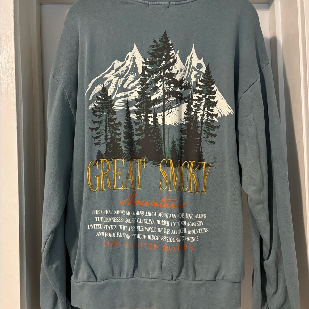 Great Smoky Mountains Graphic Women's Sweater - Teal